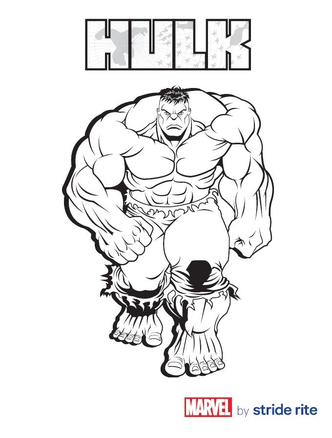 Marvel Avengers Hulk Coloring Pages