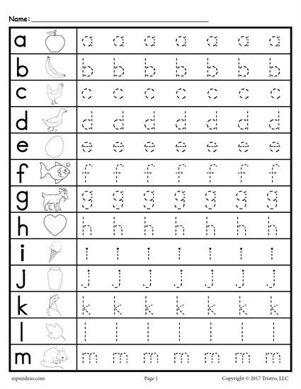 Free Printable Lowercase Abc Tracing Worksheets