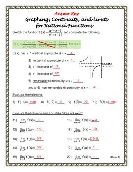 Calculus Limits Worksheet With Answers