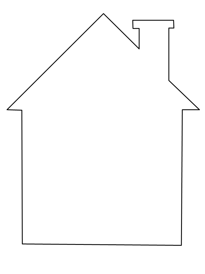 Simple House Coloring Pages For Kids