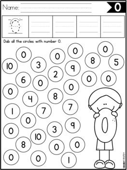 Free Kindergarten Number Recognition Worksheets