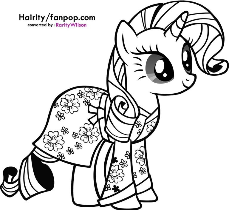 Unicorn My Little Pony Coloring Pages Rarity