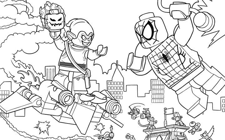 Lego Marvel Lego Avengers Coloring Pages