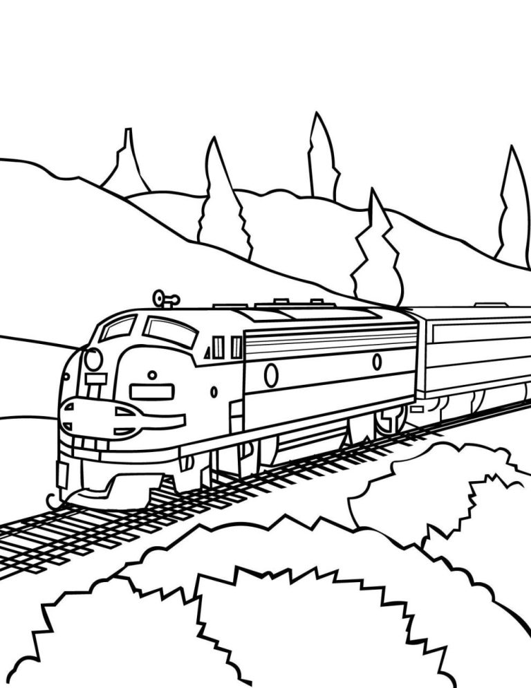 Bullet Train Coloring Pages Printable