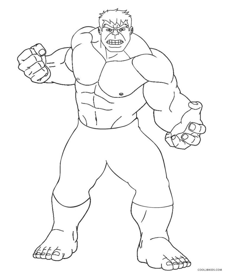 Cute Avengers Hulk Coloring Pages