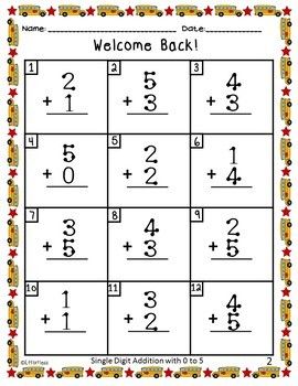 Free Printable Touch Math Addition Worksheets