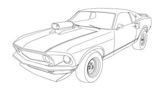 Cool Muscle Car Cars Coloring Pages