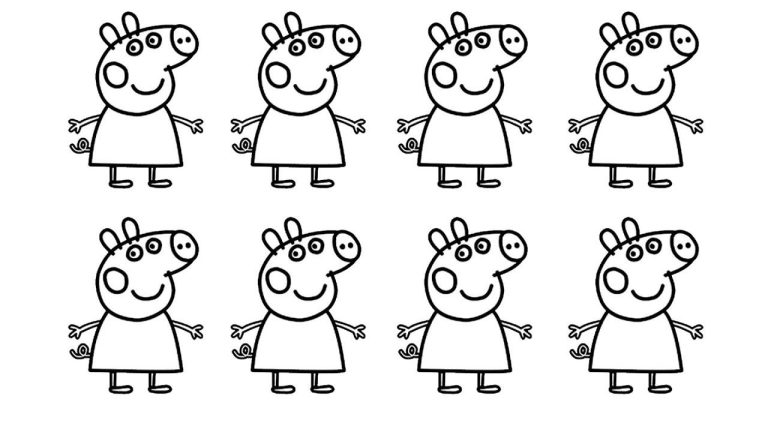 Peppa Pig Ice Cream Colouring Pages