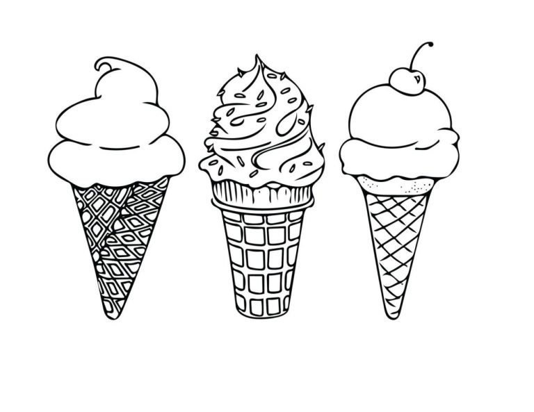 Ice Cream Printable Coloring Coloring Pages For Girls