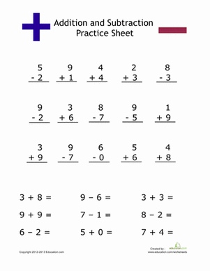1st Grade Basic Math Addition Worksheets