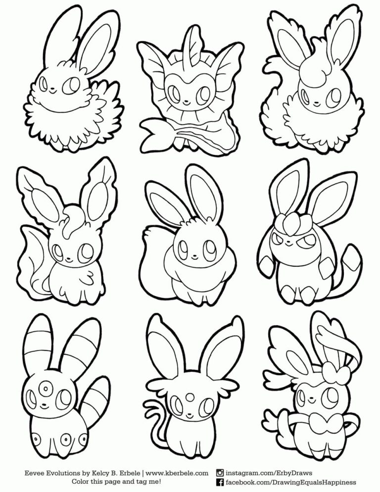 Printable Pokemon Coloring Pages Eevee