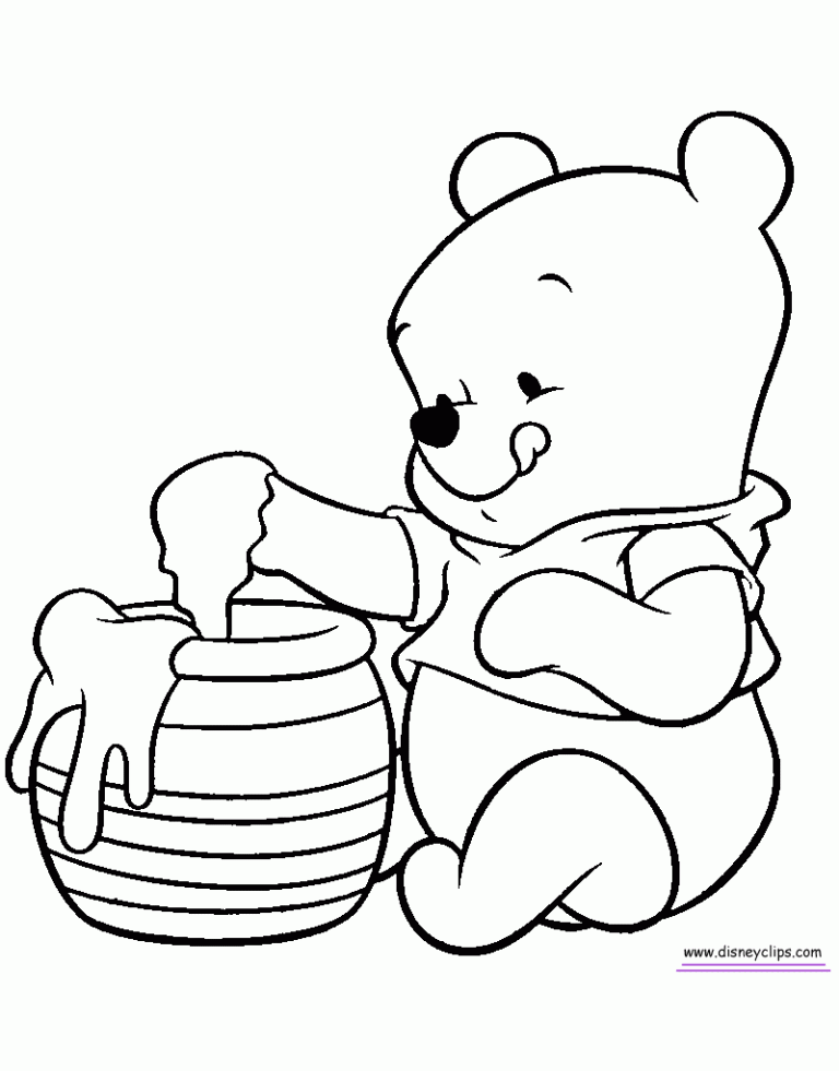 Easy Baby Winnie The Pooh Coloring Pages