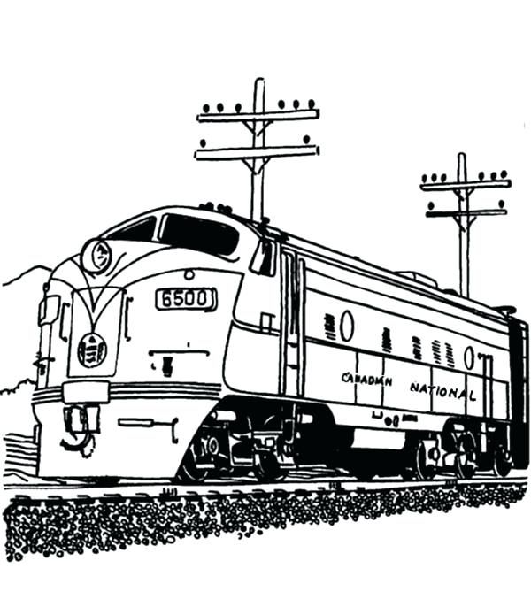 Freight Train Bnsf Train Coloring Pages