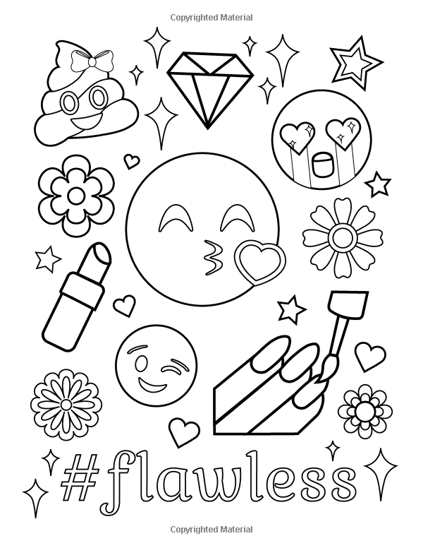 Cute Fun Emoji Coloring Pages