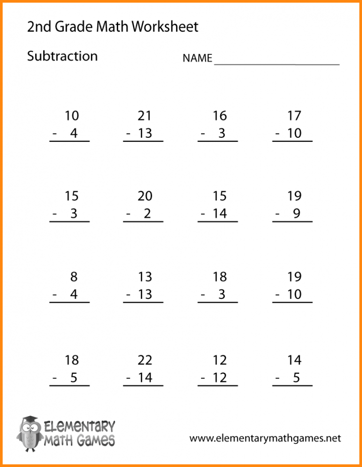 2nd Grade Basic Math Facts Worksheets