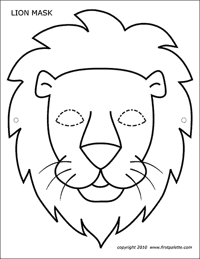 Preschool Lion Face Coloring Pages