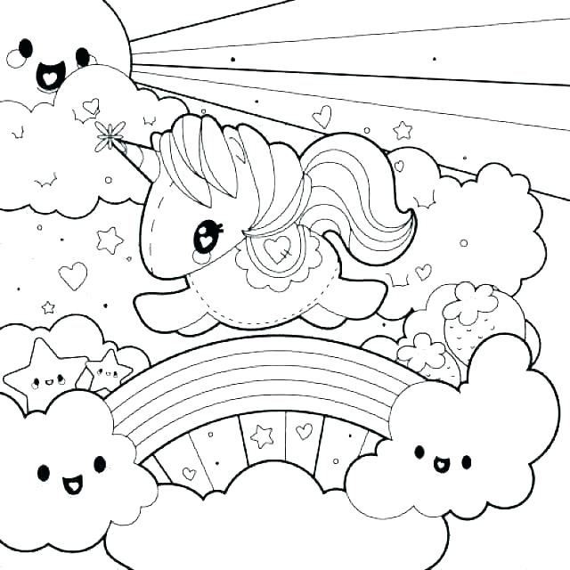 Cute Unicorn Coloring Pages Free