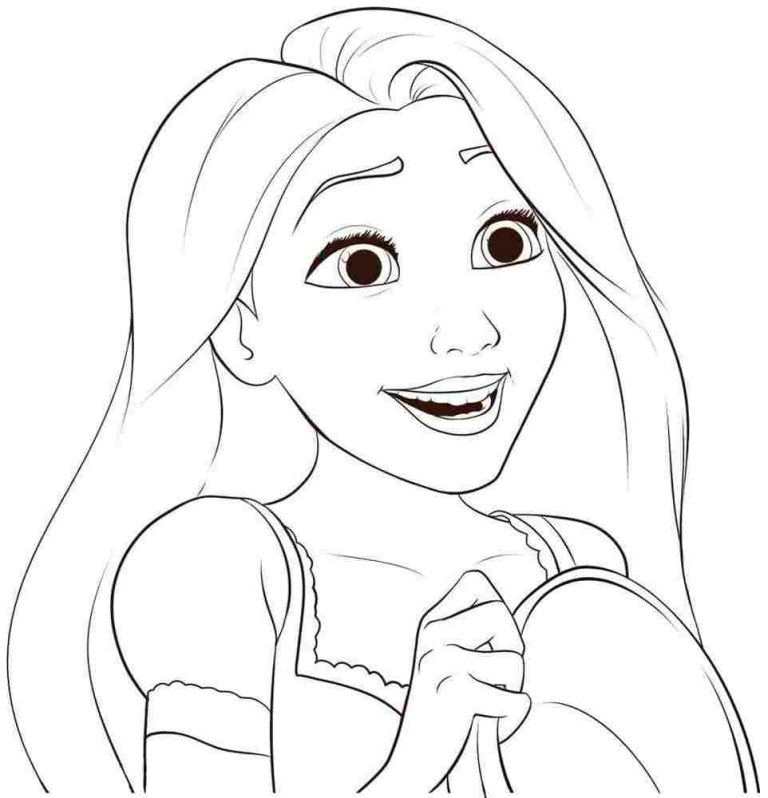 Princess Rapunzel Coloring Pages For Kids