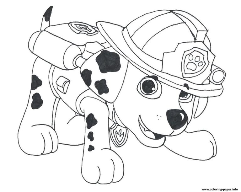 Marshall Paw Patrol Coloring Pages Printable