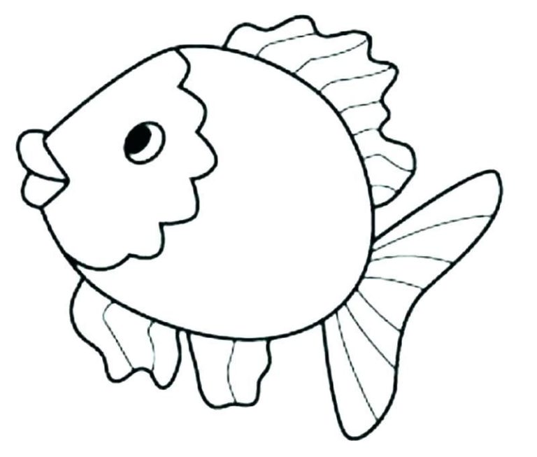 Preschool Cute Fish Coloring Pages