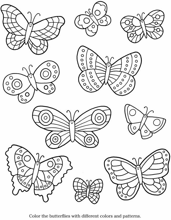Kids Coloring Sheets Butterfly