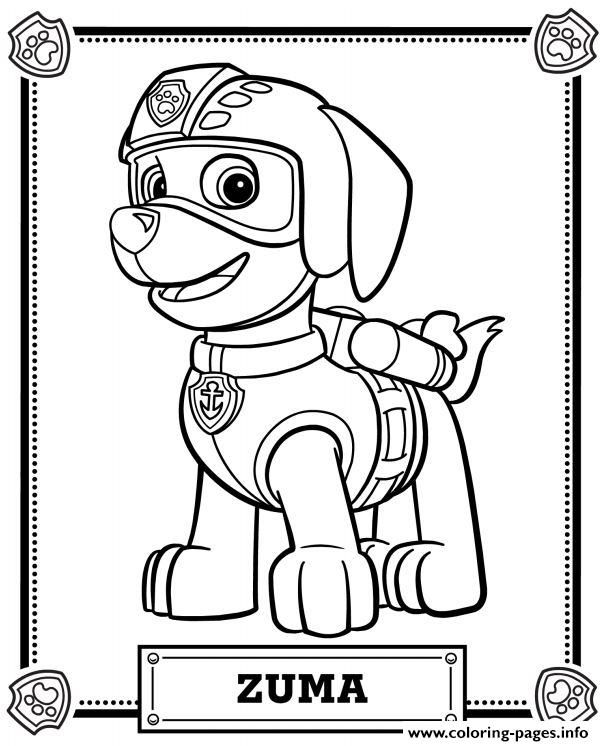 Printable Paw Patrol Coloring Pages Chase