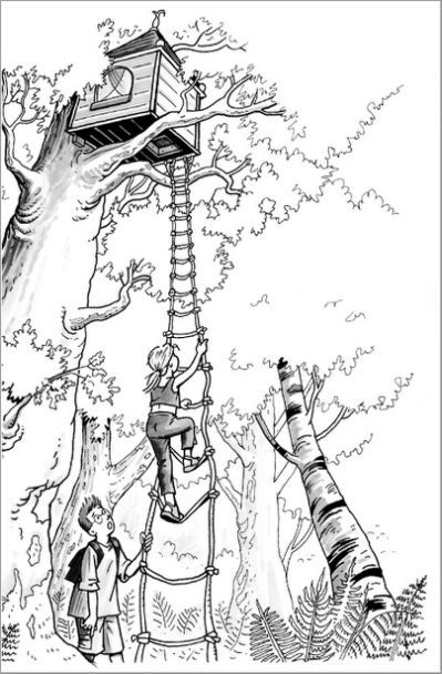 Tree House Coloring Pages Printable