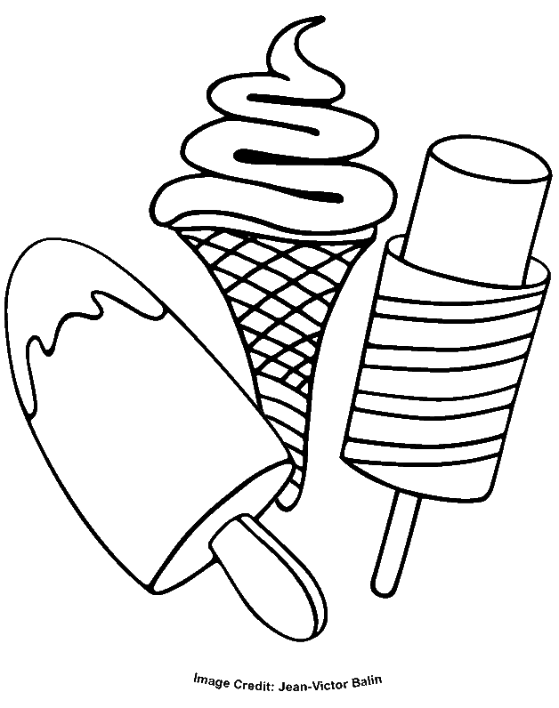 Summer Ice Cream Coloring Pages For Kids