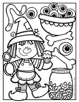 Coloring Book Vintage Halloween Coloring Pages