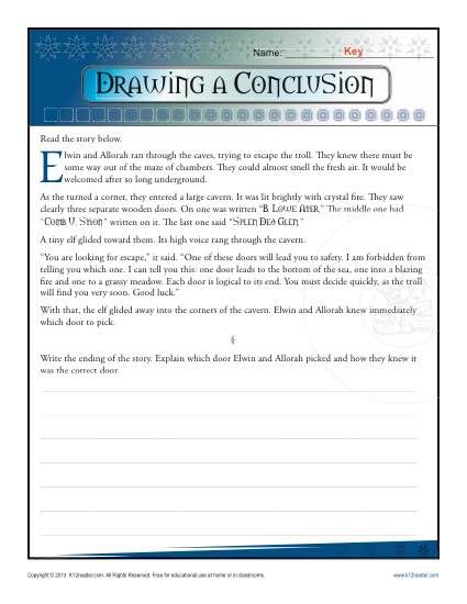 3rd Grade Drawing Conclusions Worksheets