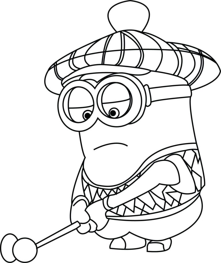 King Bob Minion Coloring Pages