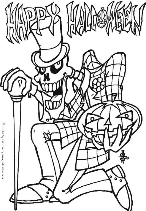 Scary Easy Halloween Coloring Pages