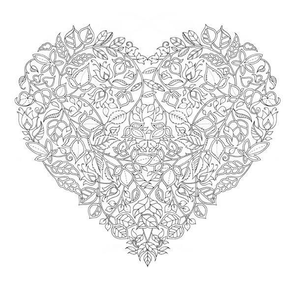 Rose Hard Heart Coloring Pages