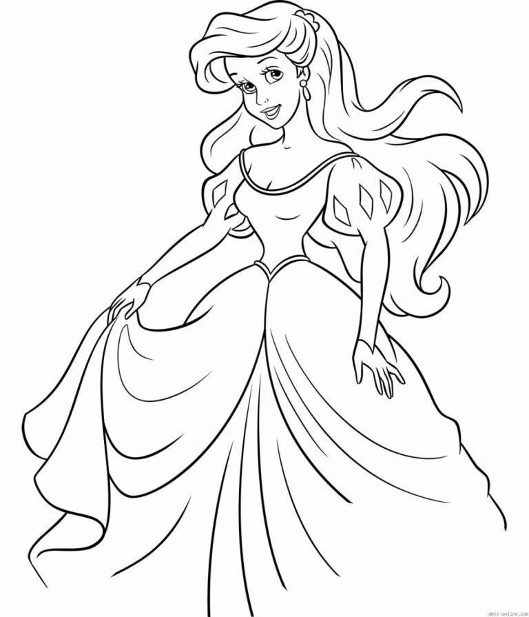 Mermaid Ariel Princess Coloring Pages