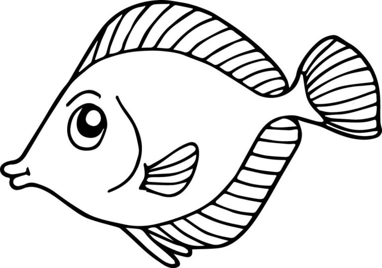 Preschool Fish Coloring Pages For Kids
