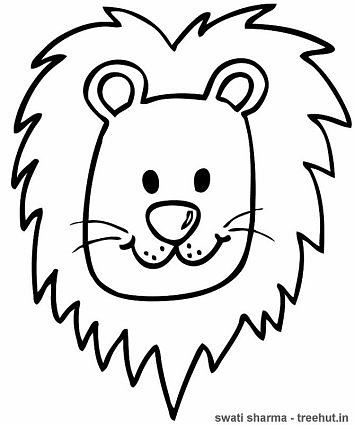 Lion Head Cute Lion Coloring Pages