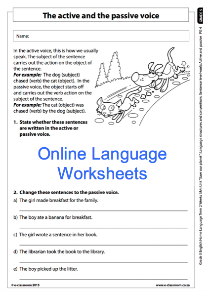 Printable Grade 5 Worksheets English