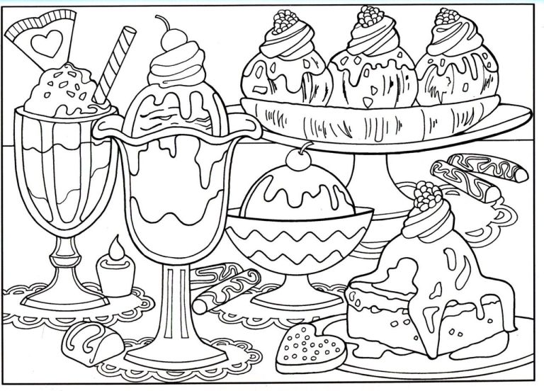 Free Coloring Pages For Kids Food