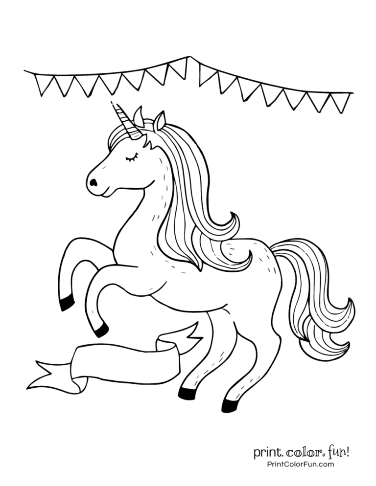 Unicorn Coloring Pictures Cute