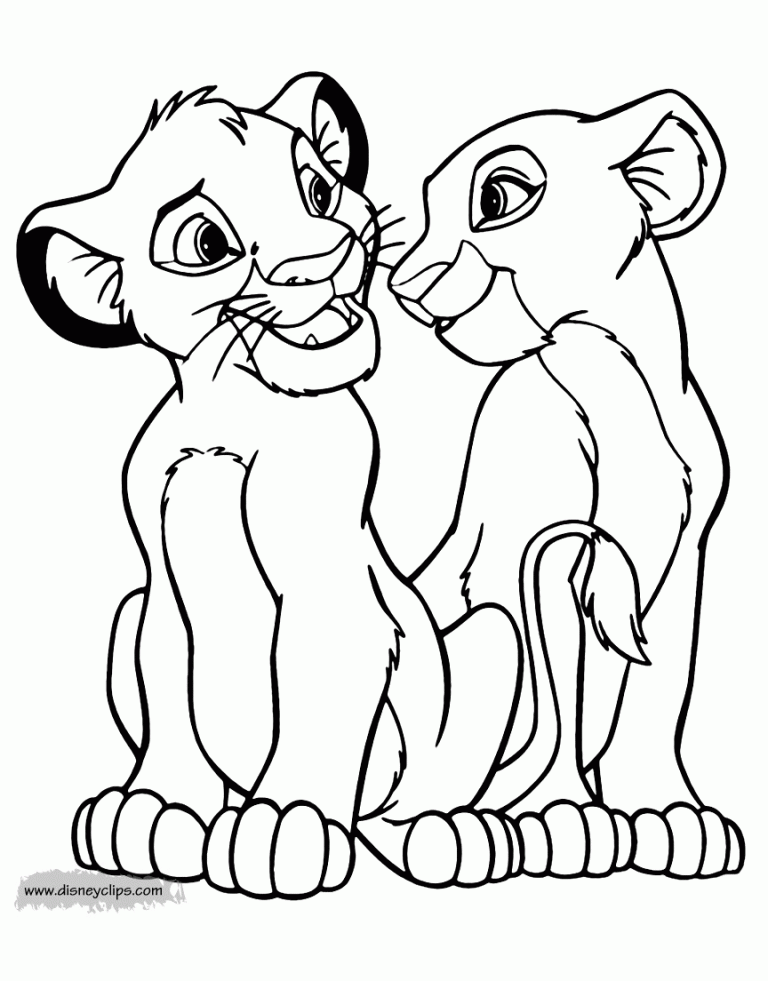 Nala Baby Lion King Coloring Pages