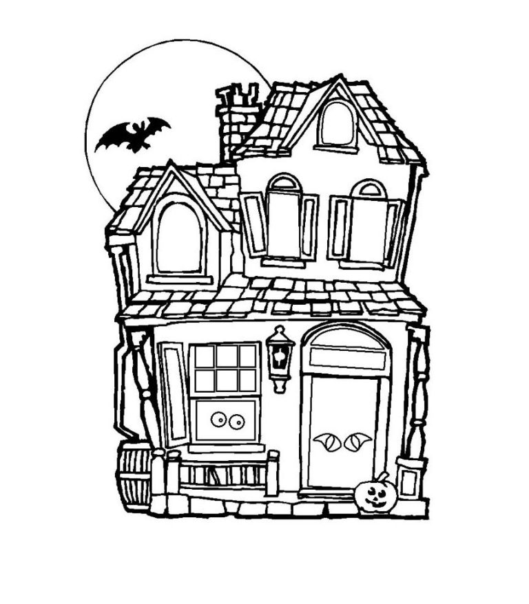 Haunted House Coloring Pages Printable