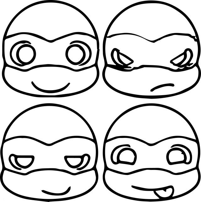 Easy Ninja Turtle Coloring Pages