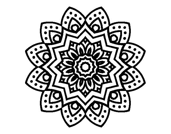 Mandala Easy Coloring Pages Flowers