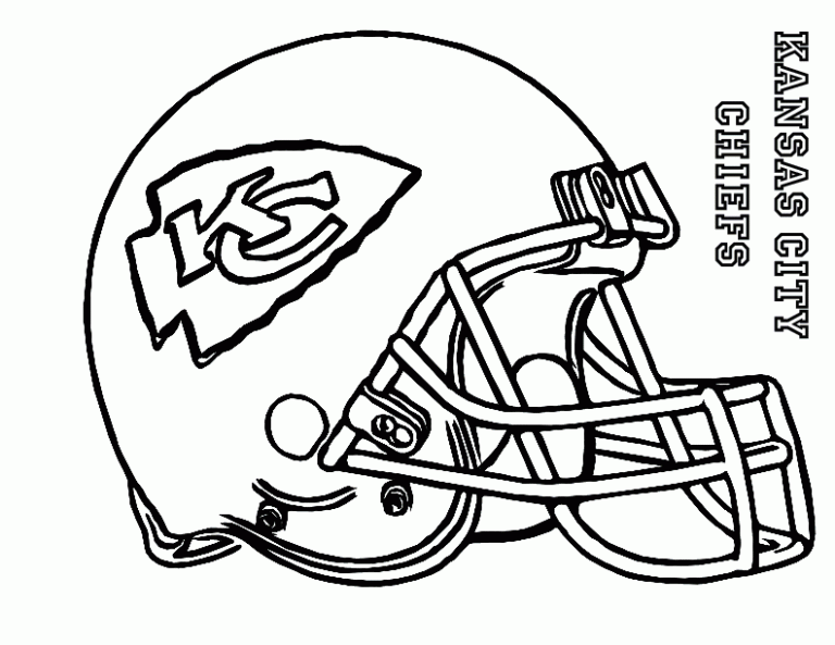 Free Coloring Pages Football Helmets