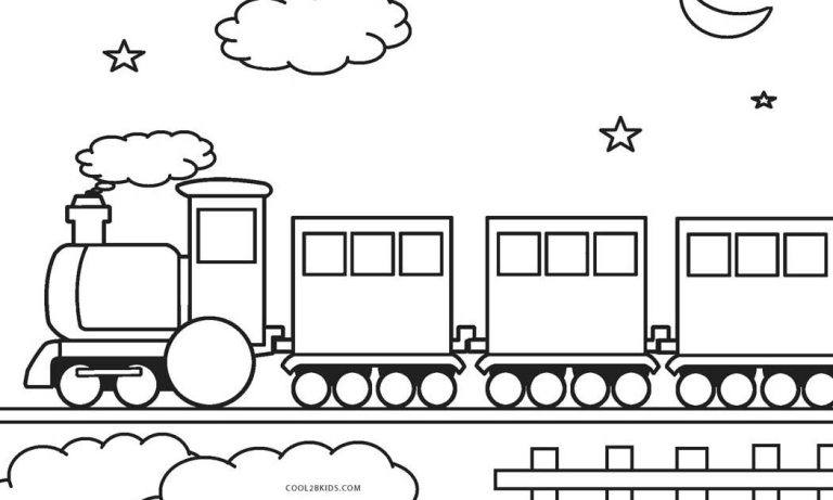 Train Coloring Pages Printable Preschool