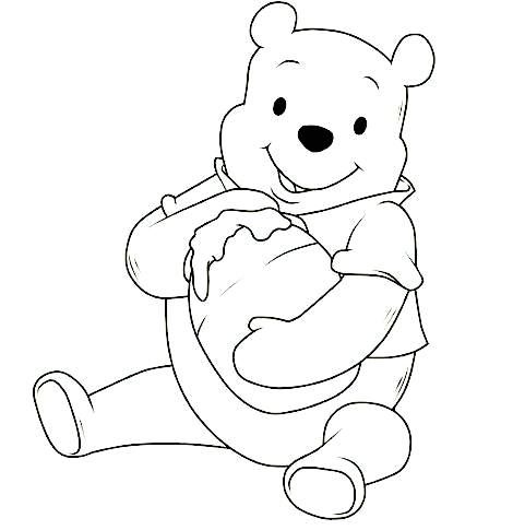 Winnie The Pooh Honey Pot Coloring Pages