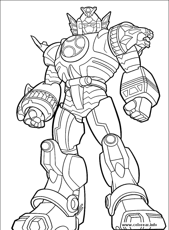 Printable Power Rangers Megazord Coloring Pages