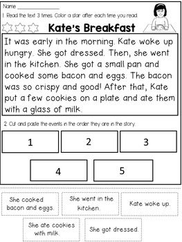 Story Sequencing Worksheets Pdf 2nd Grade