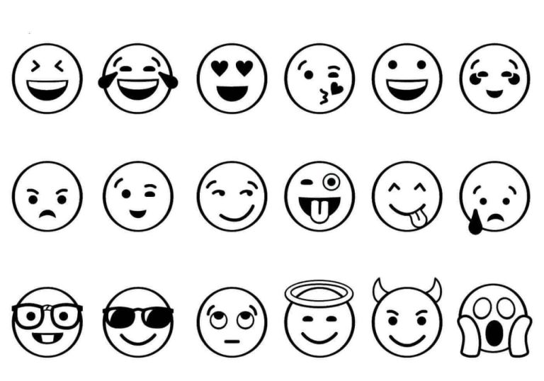 Emoji World Hard Emoji Coloring Pages