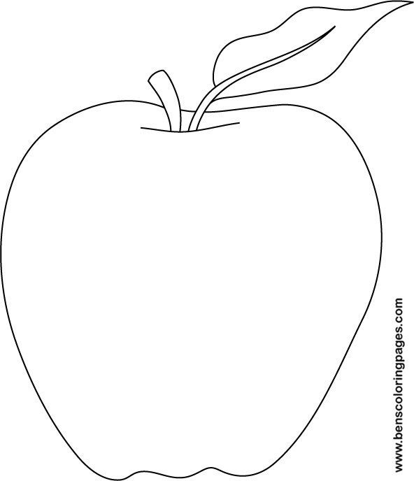 Printable Small Apple Coloring Pages